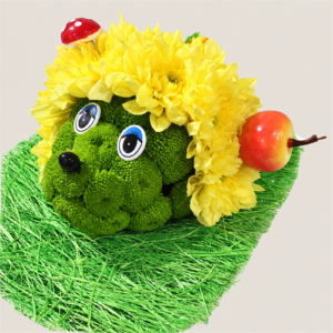 Ежик из живых цветов